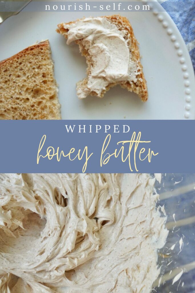 Pinterest Pin for whipped honey butter