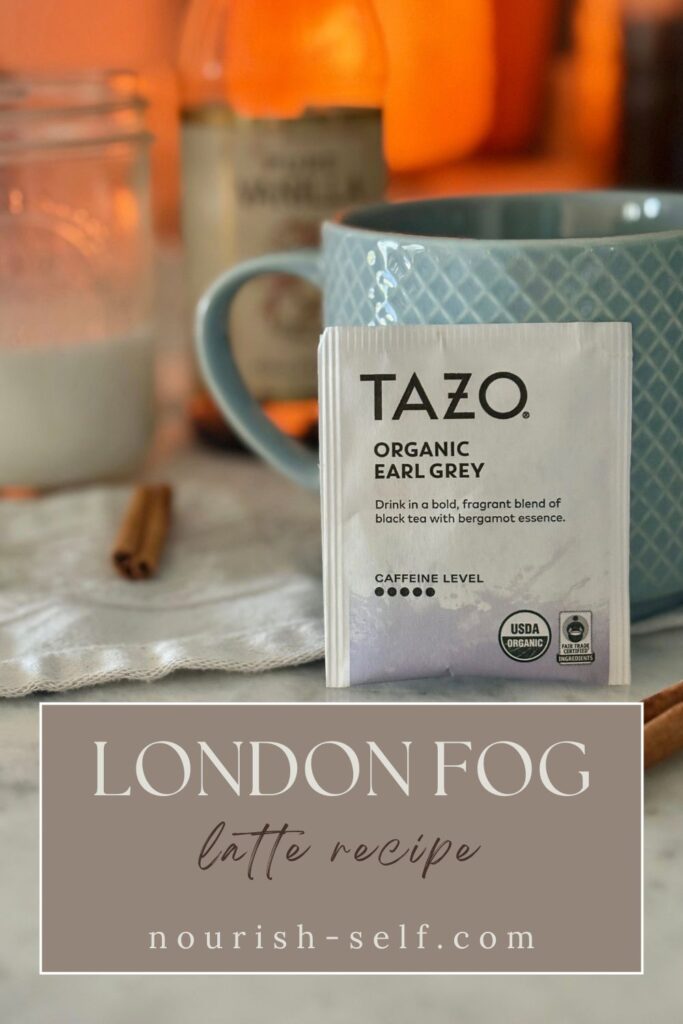 Pinterest Pin for London Fog latte recipe